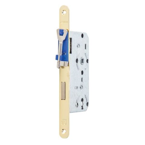 Hafele H55.02 Gömme Kapı Kilidi Oda Tipi Parlak Pirinç 55/18mm Sol