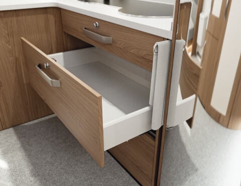 Häfele Matrix Box S35 Çekmece yan ray sistemi çekmece 500 mm Gri Çekmece kenarları: Toz 552.56.695