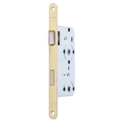 Hafele H55.02 Gömme Kapı Kilidi WC Tipi Parlak Pirinç 55/18mm Sağ