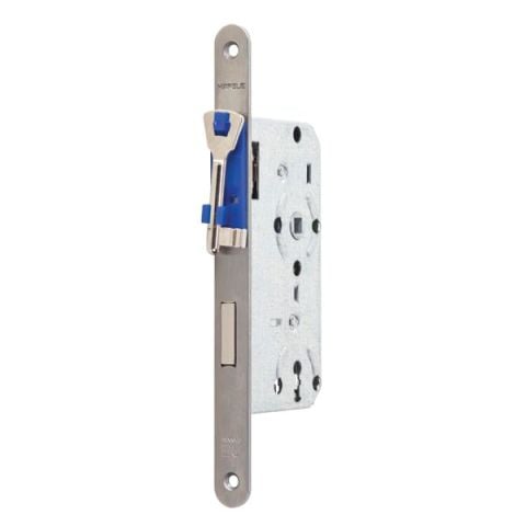 Hafele H55.02 Gömme Kapı Kilidi Oda Tipi Paslanmaz Çelik Mat 55/18mm Sol