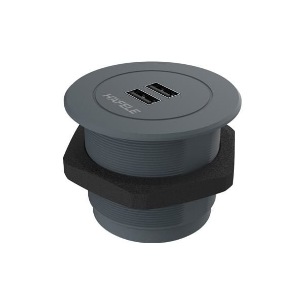 Hafele PORT USB Ünitesi 12V2.8A Antrasit