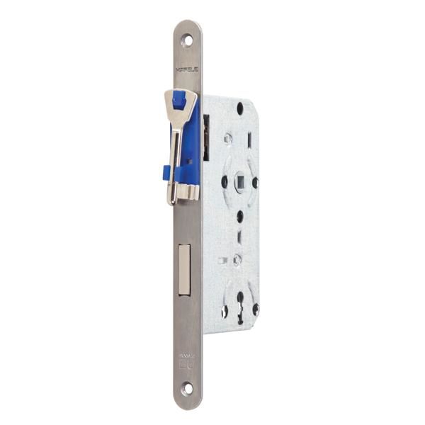 Hafele H55.02 Gömme Kapı Kilidi Oda Tipi Paslanmaz Çelik Mat 55/18mm Sağ