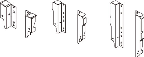 Häfele Matrix S35 Arka panel braketi 199 mm çekmece yan Gri 552.71.694
