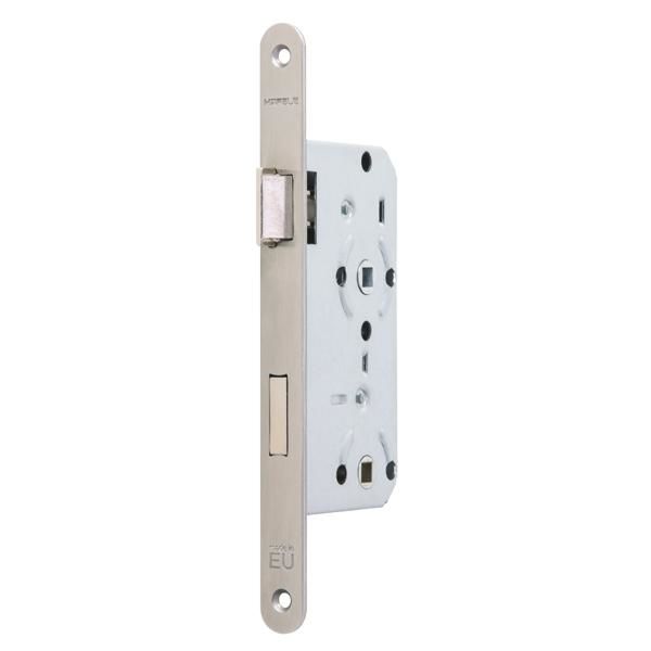 Hafele H55.02 Gömme Kapı Kilidi WC Tipi Paslanmaz Çelik Mat 55/18mm Sol