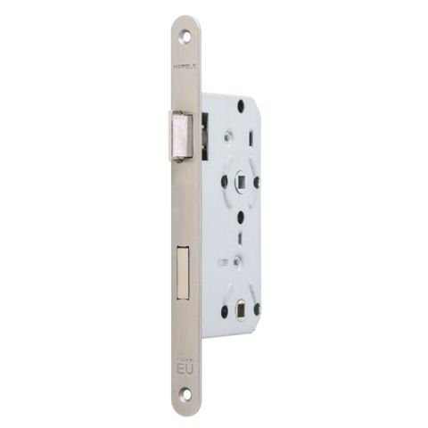 Hafele H55.02 Gömme Kapı Kilidi WC Tipi Paslanmaz Çelik Mat 55/18mm Sol