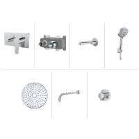 Hafele FLUXO TRIO Ankastre duş seti,yuv.,p.krom