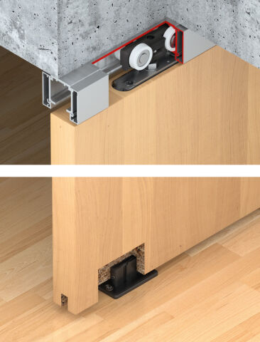 Kayar kapı donanımı, Hafele Slido D-Line11 80C, taşıyıcı