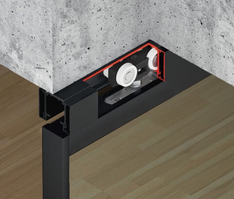 Kayar kapı donanımı, Hafele Slido D-Line11 80C, taşıyıcı