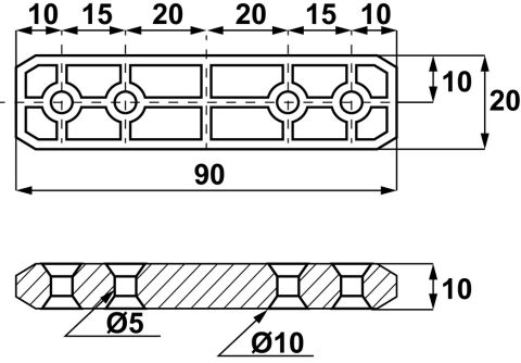 Häfele SNAP Hizalama Çubuğu Panel Bağlantı Elemanı Gri 262.98.013