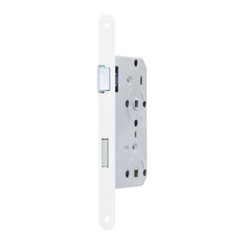 Hafele H55.02 Gömme Kapı Kilidi WC Tipi Beyaz 55/18mm Sol