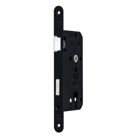 Hafele H55.02 Gömme Kapı Kilidi Barelli Tip Mat Siyah 55/20mm Sol