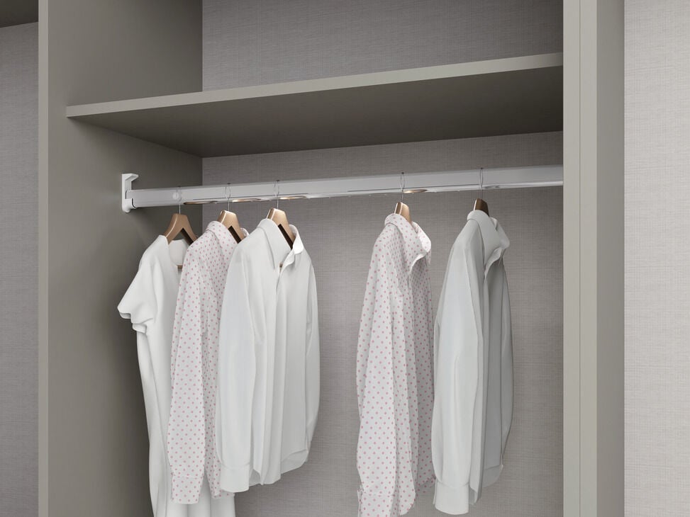 LED Işıklı Askı Borusu, Hafele DRESS LINE, Pilli, Hareket