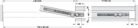 Hafele Porta 100 HMT-Pocket fitt.w.runn.tr.2.5m