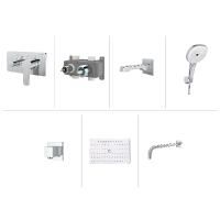 Hafele FLUXO TRIO Ankastre duş seti,köş.,p.krom