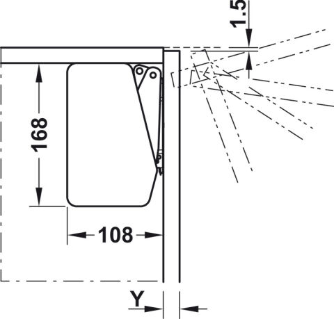 Häfele Free flap 1.7 Kalkar kapak makası set B 200–450 mm ≤7,9 kg Gri 372.91.321