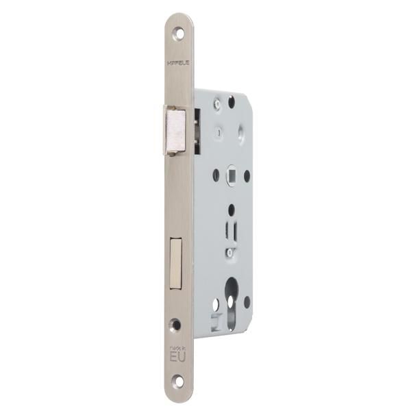 Hafele H55.02 Gömme Kapı Kilidi Barelli Tip Paslanmaz Çelik Mat 55/20mm Sağ