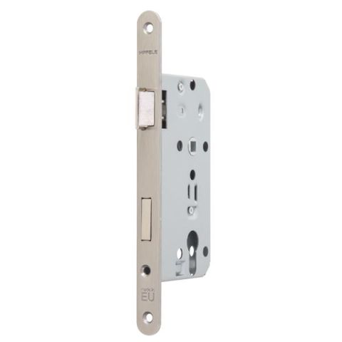 Hafele H55.02 Gömme Kapı Kilidi Barelli Tip Paslanmaz Çelik Mat 55/20mm Sağ