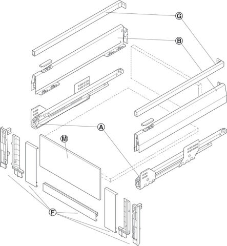 Häfele Matrix Box P İç Çekmece Seti 513.21.525