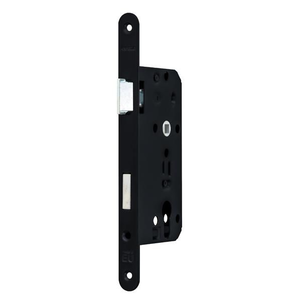 Hafele H55.02 Gömme Kapı Kilidi Barelli Tip Mat Siyah 55/18mm Sağ
