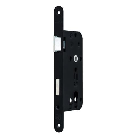 Hafele H55.02 Gömme Kapı Kilidi Barelli Tip Mat Siyah 55/18mm Sağ