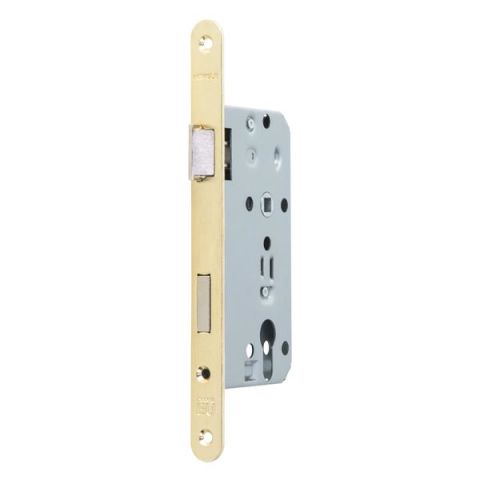 Hafele H55.02 Gömme Kapı Kilidi Barelli Tip Parlak Pirinç 55/18mm Sağ