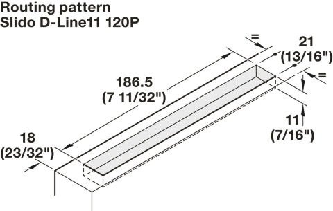 Kayar Kapı Bağlantı Parçası, Hafele Slido D-Line11 120P