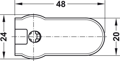 Häfele Bağlantı gövdesi Rafix 20 dübelli plastik 20 mm RAL 9003 PZ2 263.16.705