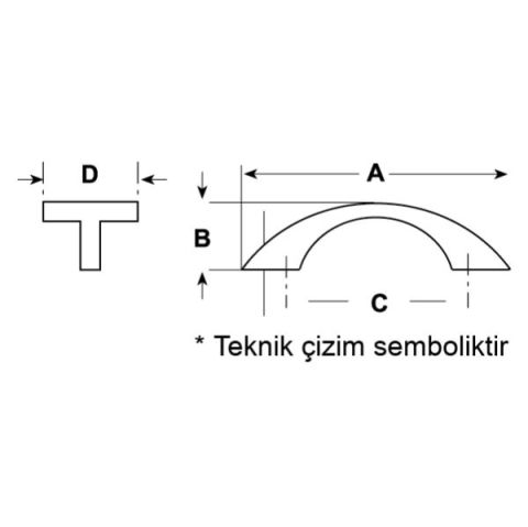 Hafele LIBERTY Mobilya Kulpu Nikel 128mm