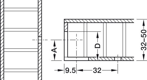 Häfele Bağlantı gövdesi Rafix 20 HC panel kalınlığı 20 mm Siyah PZ2 263.18.302