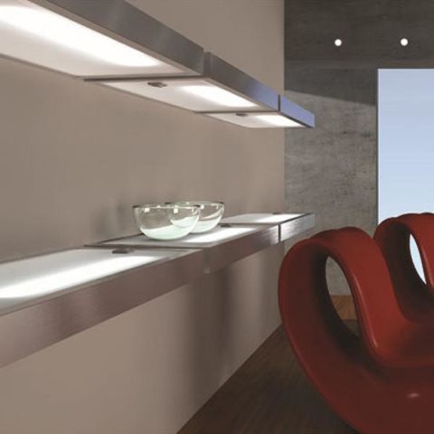 Hafele ANTHEA Aydınlatmalı Raf Çelik 600x200mm
