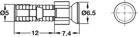Häfele Rafix C20 Kendinden dübelli çektirme mili 5 mm 263.20.313