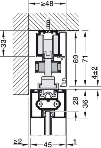 Hafele Slido D-Li11 80C Set Symmetr. - 941.03.041
