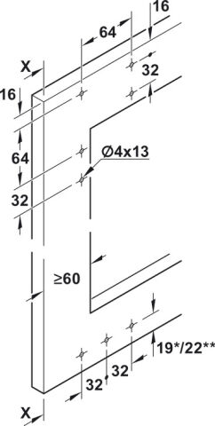 Kayar kapı bağlantı parçası, Hafele Slido F-Line42 50C