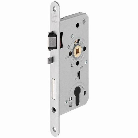 Hafele H55.04 Emniyet Dilli Kapı Kilidi Barelli Paslanmaz Çelik Mat Sağ 55/20mm