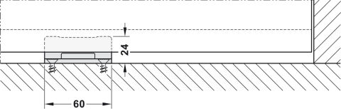 Hafele Fit.set Junior 100/B w.2damper/softstop