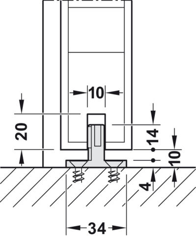 Hafele Fit.set Junior 100/B w.2damper/softstop