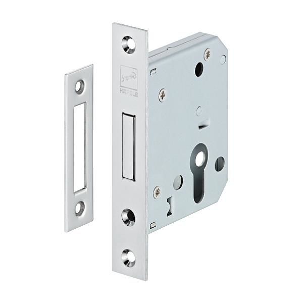 Hafele H55.07 Gömme Sürgü Kilit Barelli Tip Paslanmaz Çelik Mat 55/24mm