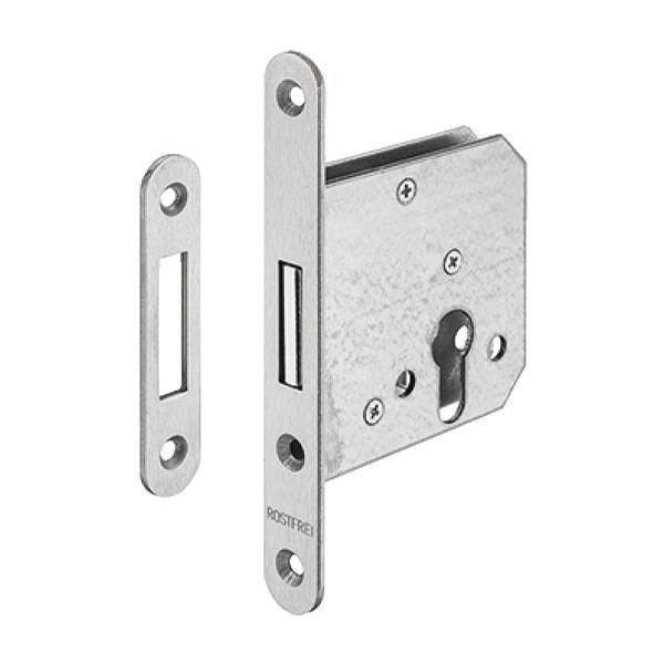 Hafele H55.07 Gömme Sürgü Kilit Barelli Tip Paslanmaz Çelik Mat 55/20mm