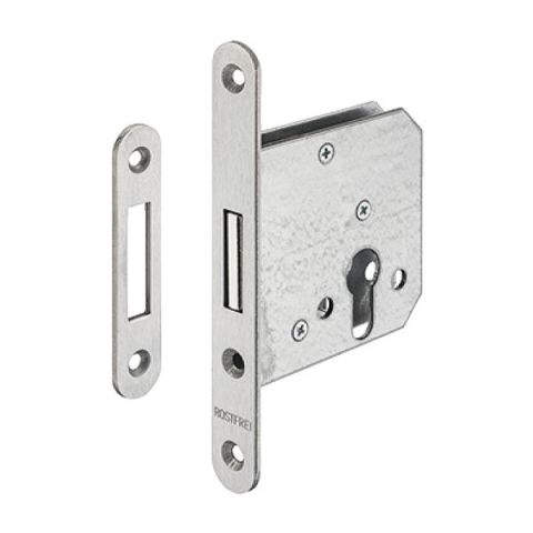 Hafele H55.07 Gömme Sürgü Kilit Barelli Tip Paslanmaz Çelik Mat 55/20mm