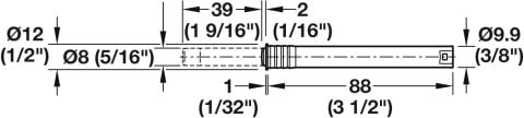 Häfele Basma mandalı matkap deliğine montaj için Tip 2 10 mm Açık gri 372.91.501
