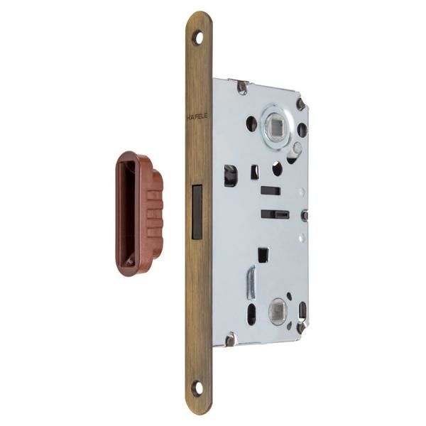 Hafele H50.02 Mıknatıslı Kapı Kilidi WC Tipi Antik Bronz 50/18mm