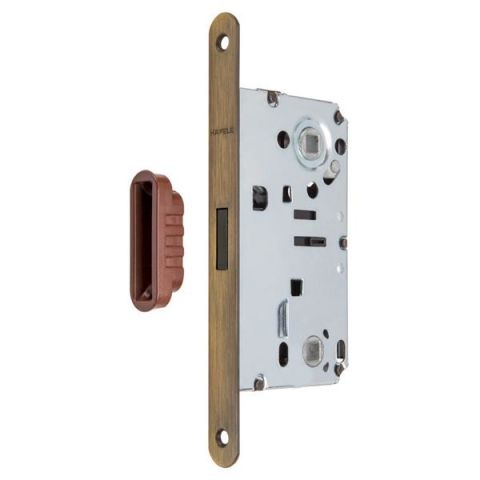Hafele H50.02 Mıknatıslı Kapı Kilidi WC Tipi Antik Bronz 50/18mm