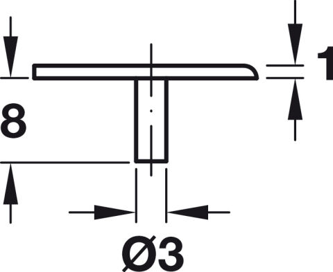 Häfele Rafix 20 Gömme - Üst kapak 24 mm Kahverengi 263.59.130