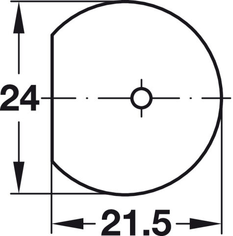 Häfele Rafix 20 Gömme - Üst kapak 24 mm Beyaz 263.59.730