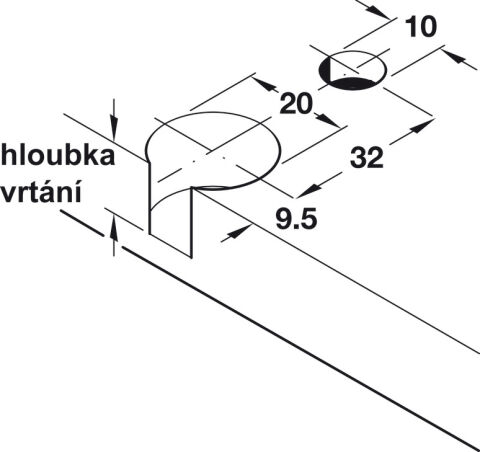 Häfele Rafix 20 Gömme - Üst kapak 24 mm Beyaz 263.59.730