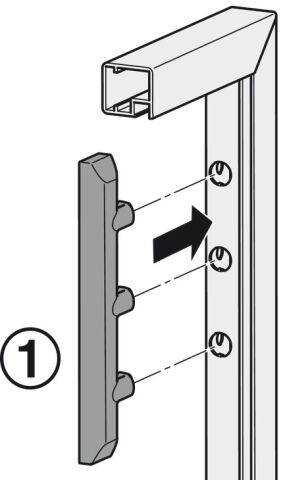 Häfele Adaptör 20 mm alüminyum çerçeveli düşer / kalkar Nikel kaplama 372.91.599