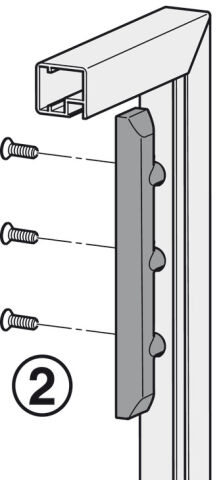 Häfele Adaptör 20 mm alüminyum çerçeveli düşer / kalkar Nikel kaplama 372.91.599