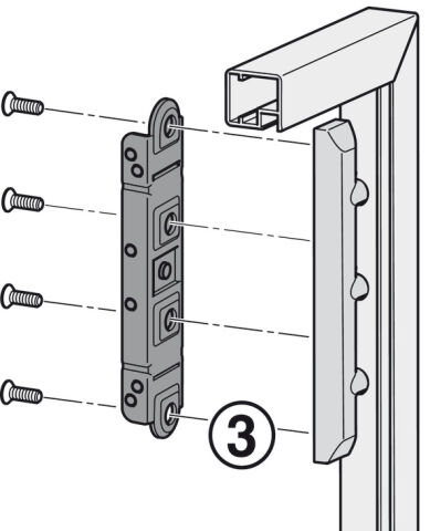 Häfele Adaptör 20 mm alüminyum çerçeveli düşer / kalkar Nikel kaplama 372.91.599