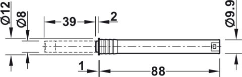 Häfele Basma mandalı matkap deliğine montaj için Tip 2 10 mm Beyaz 372.91.701