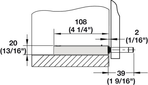 Häfele Vidalı muhafaza serbest basma mandalı ⌀ 10 x 90 108 mm 20 mm Beyaz 372.91.703